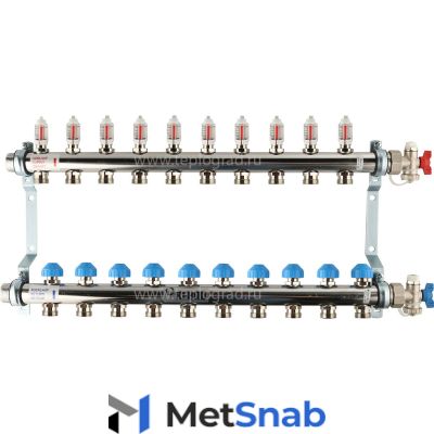 Коллектор Rehau HKV-D на 10 контуров с расходомерами - 12081011002