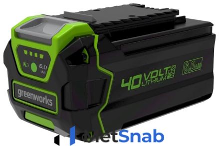 Аккумулятор greenworks G40B6 2928907 Li-Ion 40 В 6 А·ч