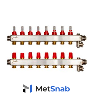 Коллекторы Danfoss SSM-8 для 8 контуров
