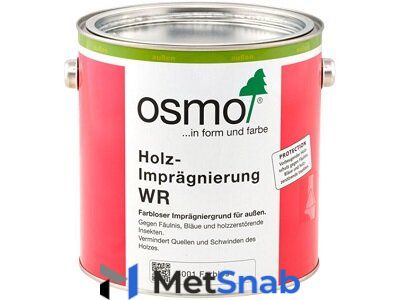 OSMO Антисептик Осмо для наружных работ Osmo Holz-Imprägnierung WR 4001 (Цвет-4001 Бесцветный Объём-10 л.)