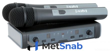 PROAUDIO DWS-807HT Радиосистема с двумя вокальными микрофонами, UHF, 16 каналов, IR настройка канала, пластиковый кейс, 655-679 МГц