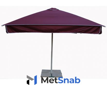 Зонт Митек 2.5х2.5 м с воланом (стальной каркас с подставкой, стойка 50мм, 4 спицы 25х25мм, тент OXF 300D)