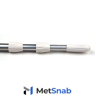 Ручка телескопическая, армированная, для крепления с помощью гайки-барашка, длина 2.5-5 м количество секций ручки 2