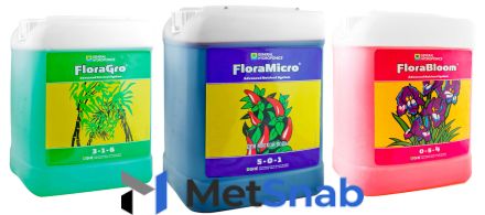 Комплект удобрений FloraSet HW 5л (Flora Series для жесткой воды)
