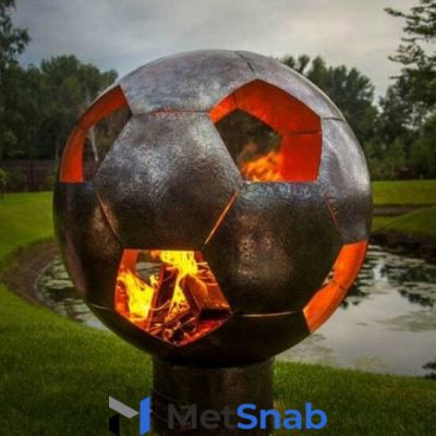 Необычная сфера для огня "Футбольный мяч - INOX"