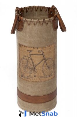 Подставка для зонтов SECRET DE MAISON BICYCLE (mod. M-12650) металл/кожа буйвола/ткань, 26х26х60