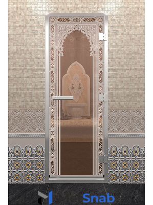 Дверь "хамам восточная арка бронза" 2000х800 мм